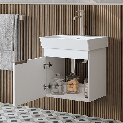 RoomArt Likya Vanity Unit with Ceramic Washbasin, 49 cm in White – view 2