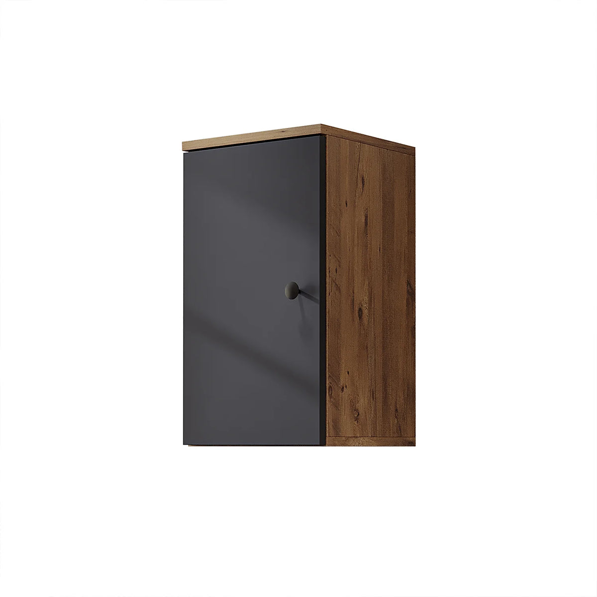 RoomArt Lotus Bathroom Towel Storage Cabinet in Anthracite and Oak – view 8