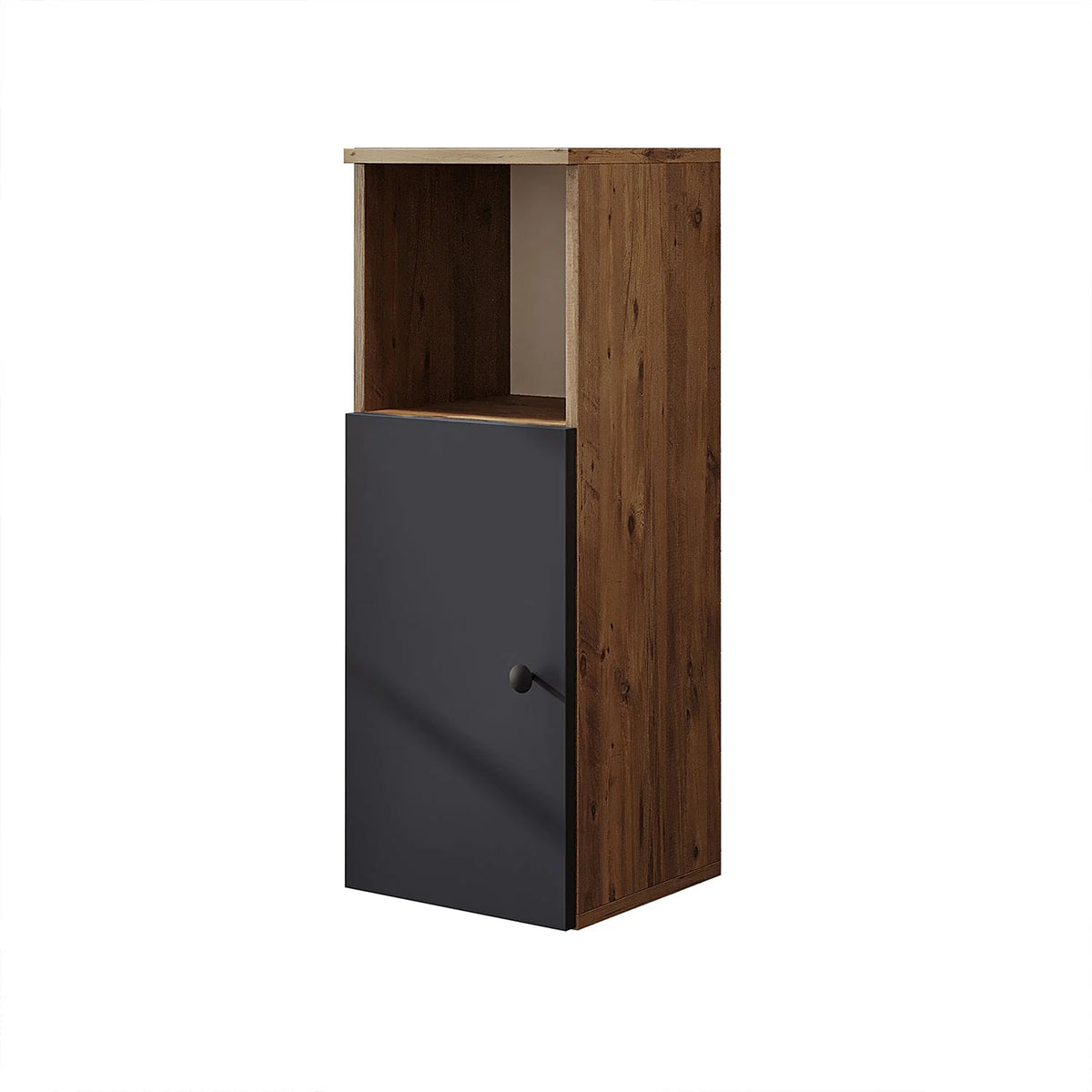 RoomArt Lotus Bathroom Towel Storage Cabinet in Anthracite and Oak – view 9