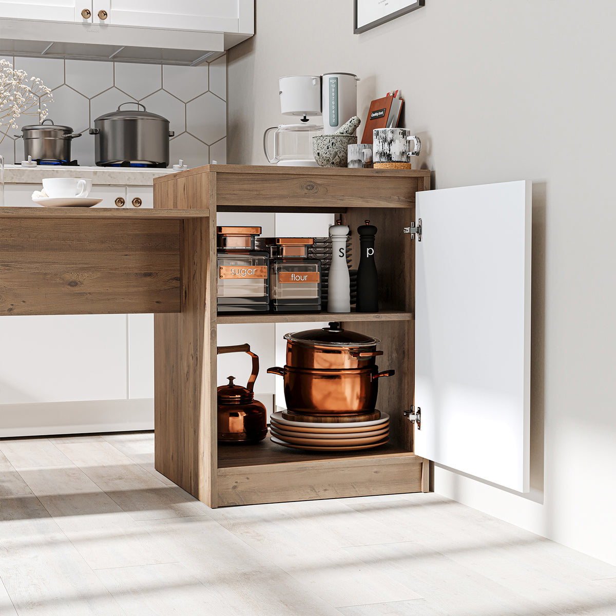 RoomArt Milano Kitchen Island & Dining Table – view 3