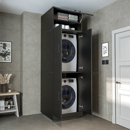 Roomart Dora Flex - 2-in-1 Cabinet for Washing Machine with Storage Shelves or Dryer Stacker
