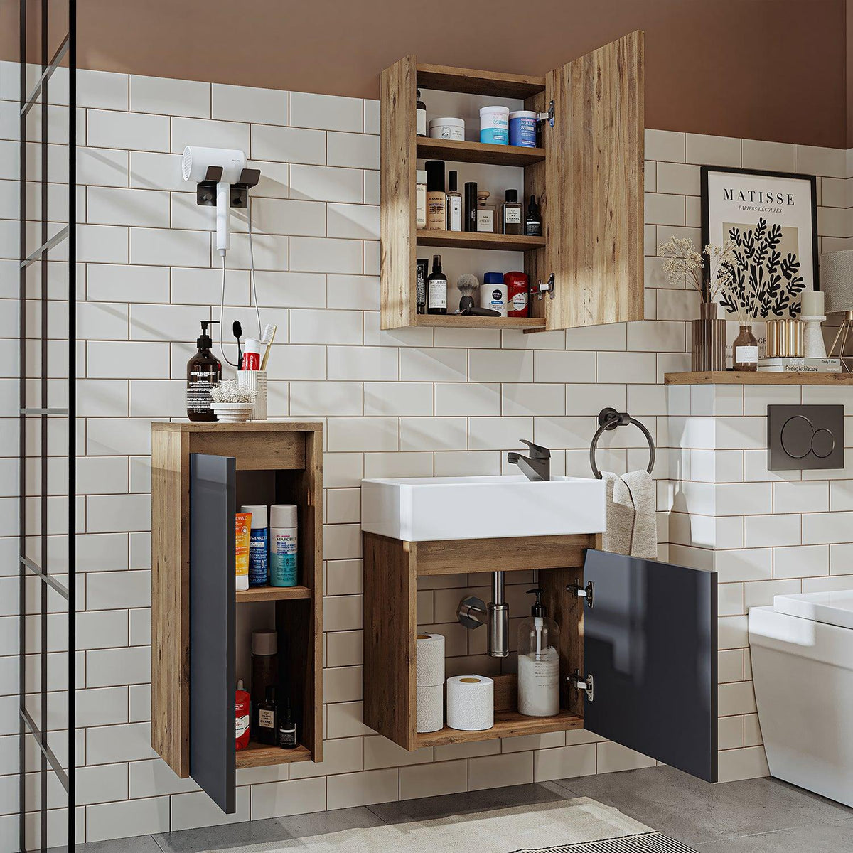 Vanity Bathroom Cabinet 3 Piece Set - Mini - Roomartstore.co.ukbathroom cabinet1960